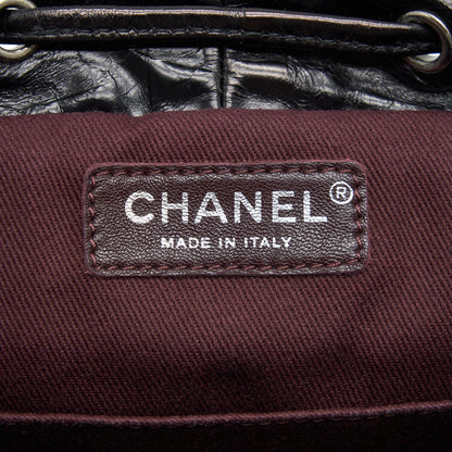 Chanel Mountain Small Backpack Shearling With Quilted Calfskin Ruthenium Hardware