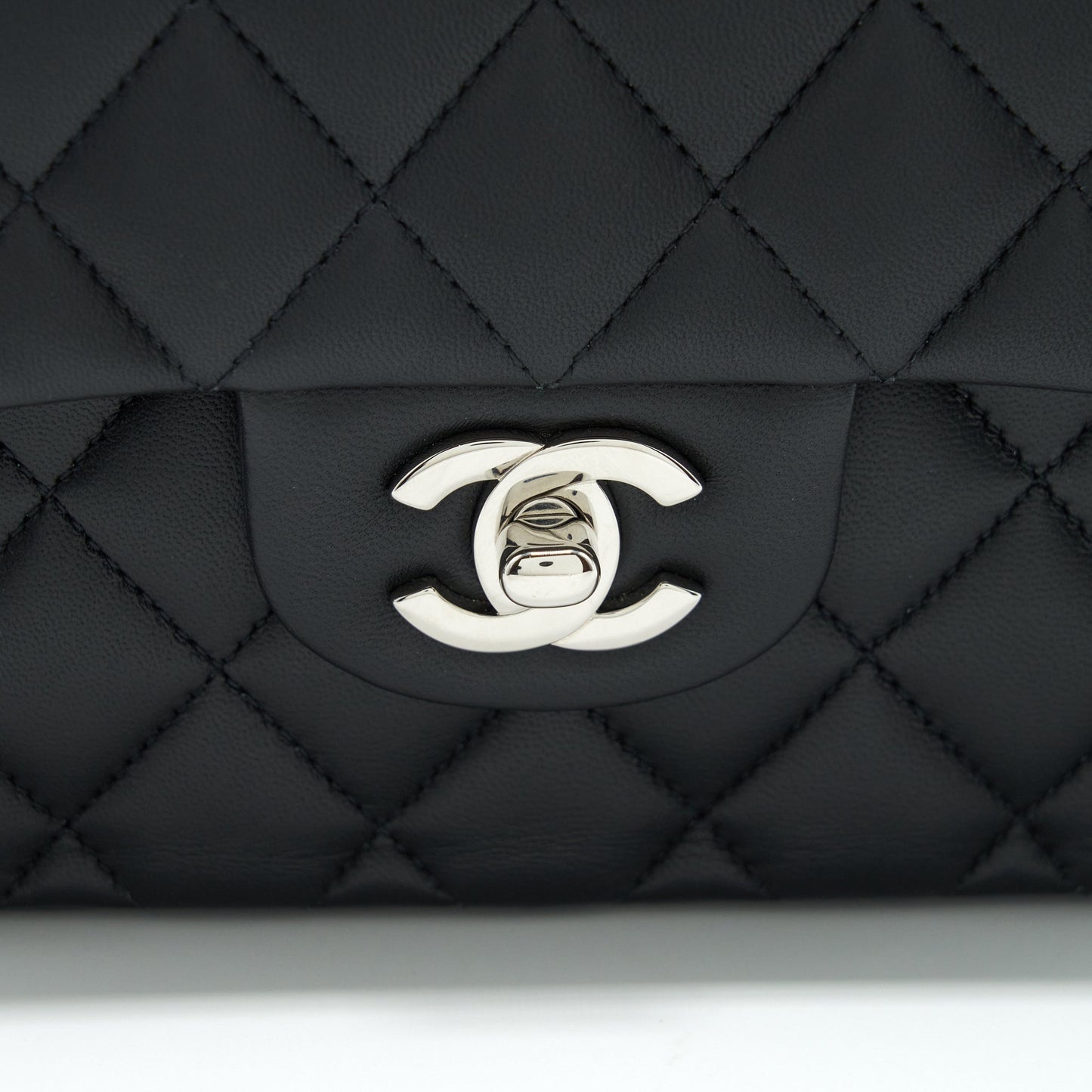 Chanel Small Classic Double Flap Bag Lambskin Black SHW
