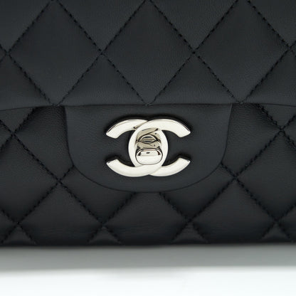 Chanel Small Classic Double Flap Bag Lambskin Black SHW