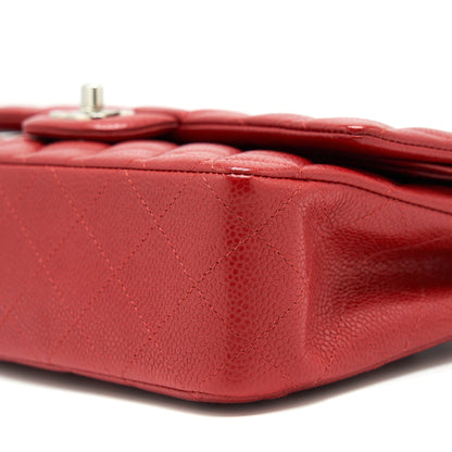 Chanel Medium Classic Double Flap Caviar Red SHW