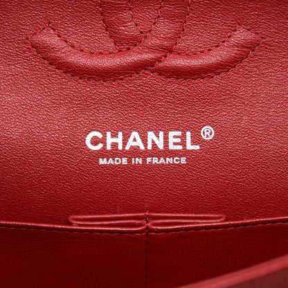 Chanel Medium Classic Double Flap Caviar Red SHW