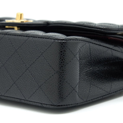 Chanel Small Classic Double Flap Bag Caviar Black GHW (Microchip)
