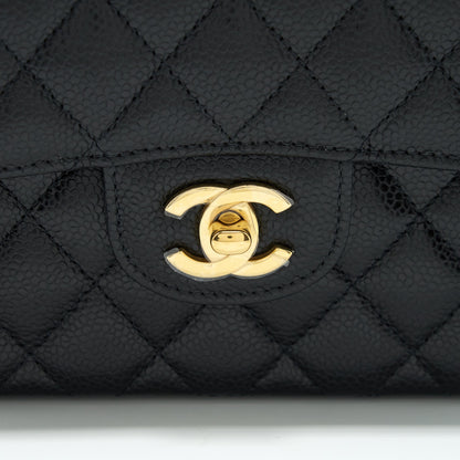 Chanel Small Classic Double Flap Bag Caviar Black GHW (Microchip)