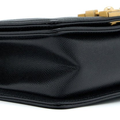 Chanel Small Boy Bag Caviar Black GHW