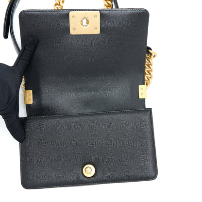 Chanel Small Boy Bag Caviar Black GHW
