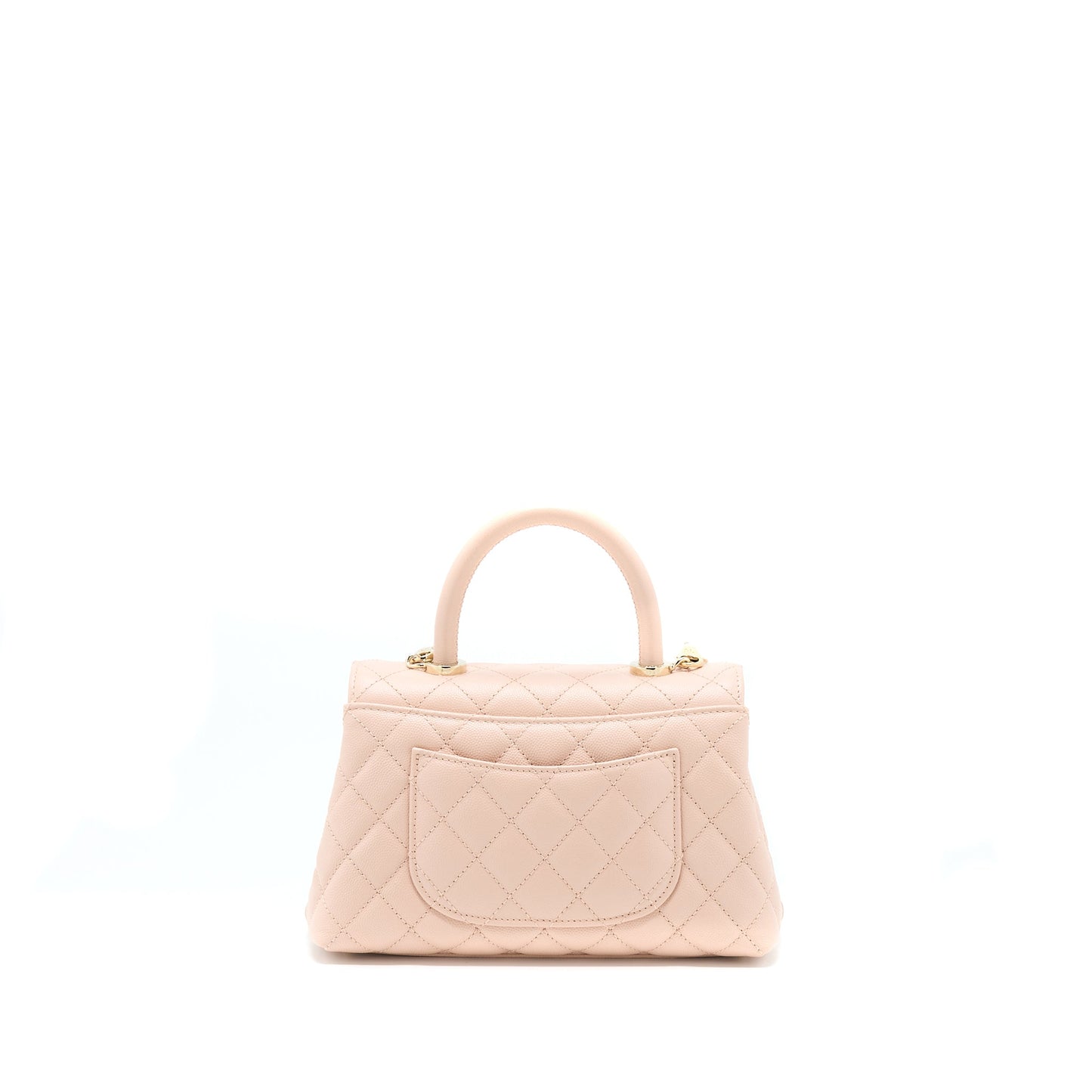 Chanel 21A Small Coco Handle Caviar ND022 Rose Clair / Light Pink LGHW(Microchip)