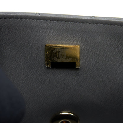 Chanel 22A Mini Rectangular Flap Bag Lambskin Grey LGHW (Microchip)
