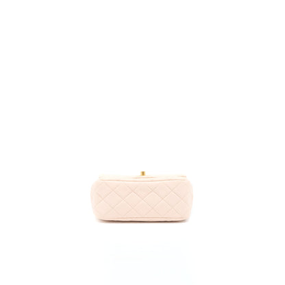 Chanel Pearl Crush Mini Square Lambskin Light Beige Brushed GHW(Microchip)