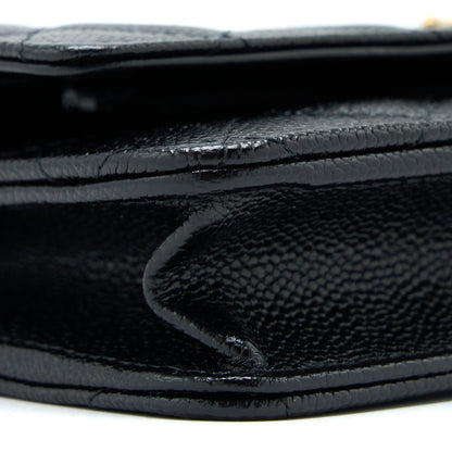 Chanel Letter Top Handle Wallet On Chain Caviar Black GHW