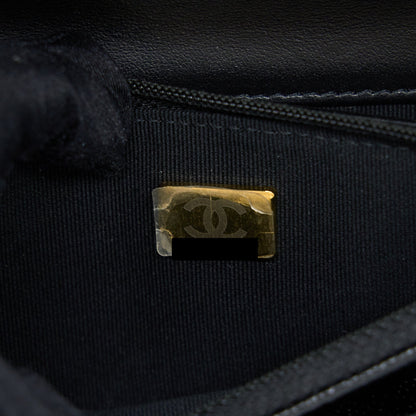 Chanel Letter Top Handle Wallet On Chain Caviar Black GHW