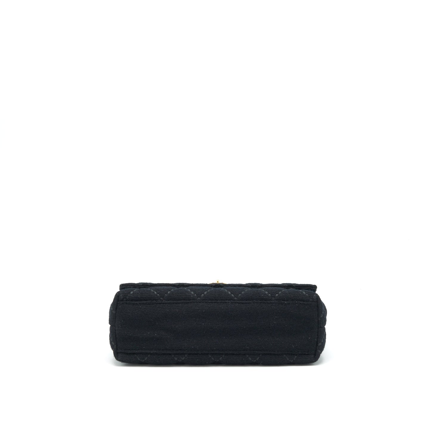 Chanel Vintage Shoulder Bag fabric Black GHW With An Extra Bag Charm