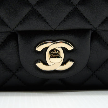 Chanel Mini Rectangular Flap Bag Lambskin LGHW(Microchip)