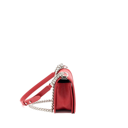 Chanel Medium Boy Bag Caviar Red SHW