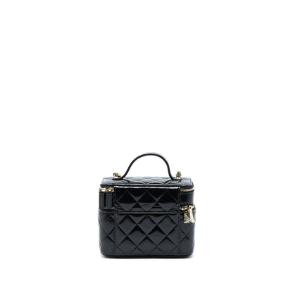 Chanel Vanity Case Glazed Lambskin Black LGHW
