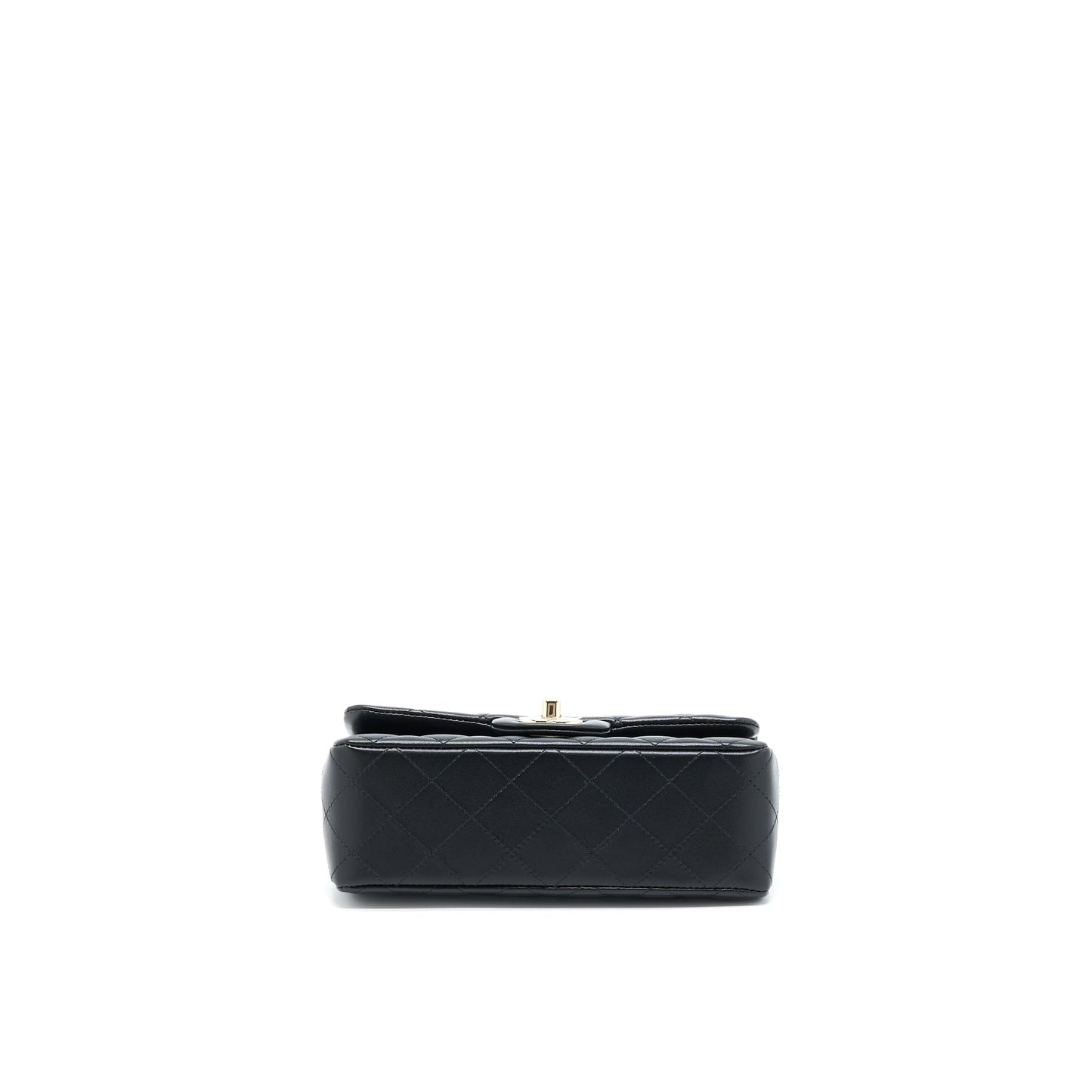 Chanel Mini Rectangular Flap Bag Lambskin Black LGHW (Microchip)