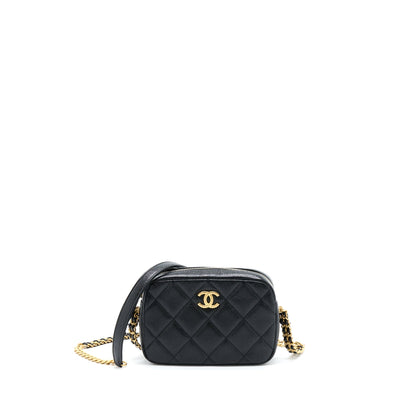 Chanel 22P Camera Crossbody Bag Caviar Black GHW(Microchip)