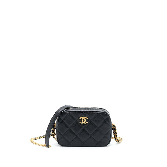Chanel 22P Camera Crossbody Bag Caviar Black GHW(Microchip)