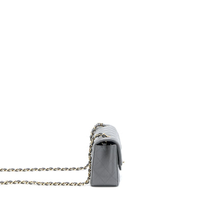 Chanel 22A Mini Rectangular Lambskin Grey LGHW(Microchip)