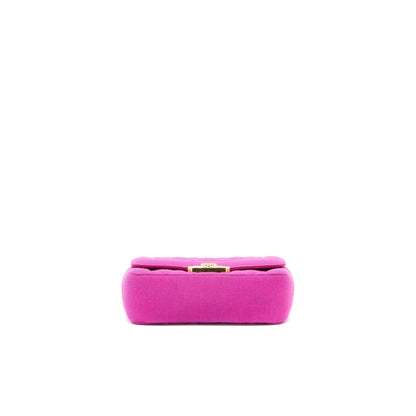 Chanel Seasonal Mini Flap Bag Fabric Pink LGHW