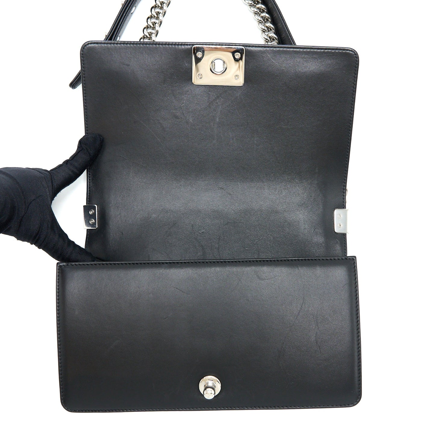Chanel Medium Boy Bag Limited Lambskin Black/White SHW
