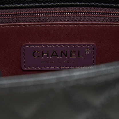 Chanel 21K Small (old mini) 24cm Cocohandle Black Caviar LGHW (microchip)