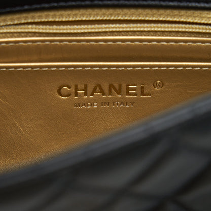 Chanel 22C Pearl Crush Mini Square Rectangular Flap Bag Black GHWMicrochip)