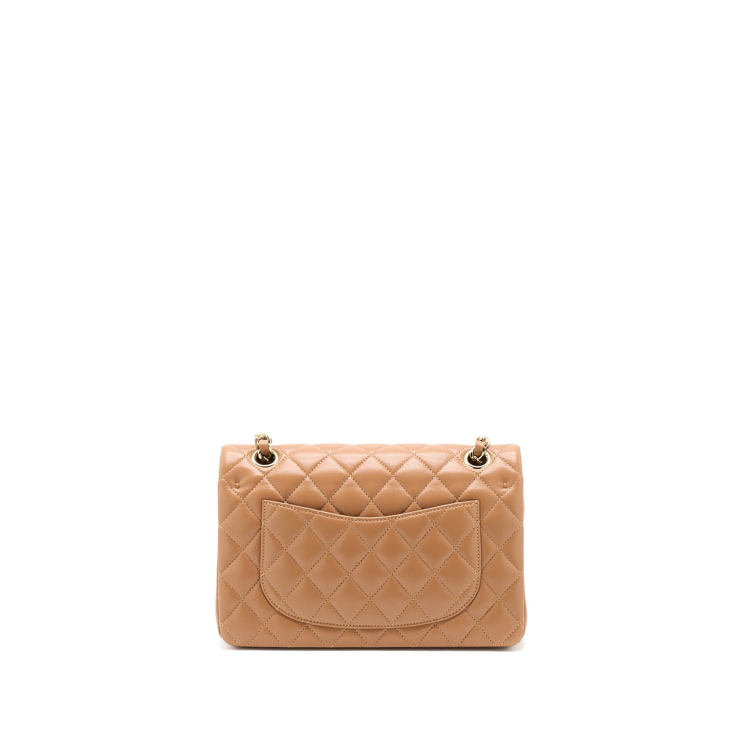 Chanel 22S Small Classic Flap Bag Lambskin Caramel LGHW(Microchip)