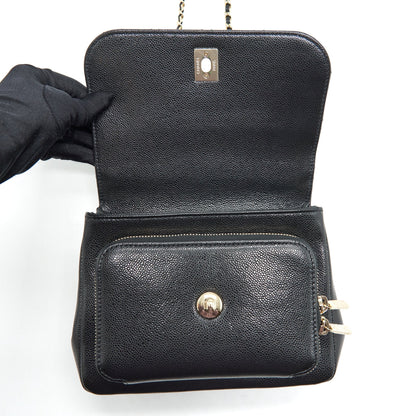 Chanel 22P Small Business Affinity Grained Calfskin Black LGHW (Microchip)