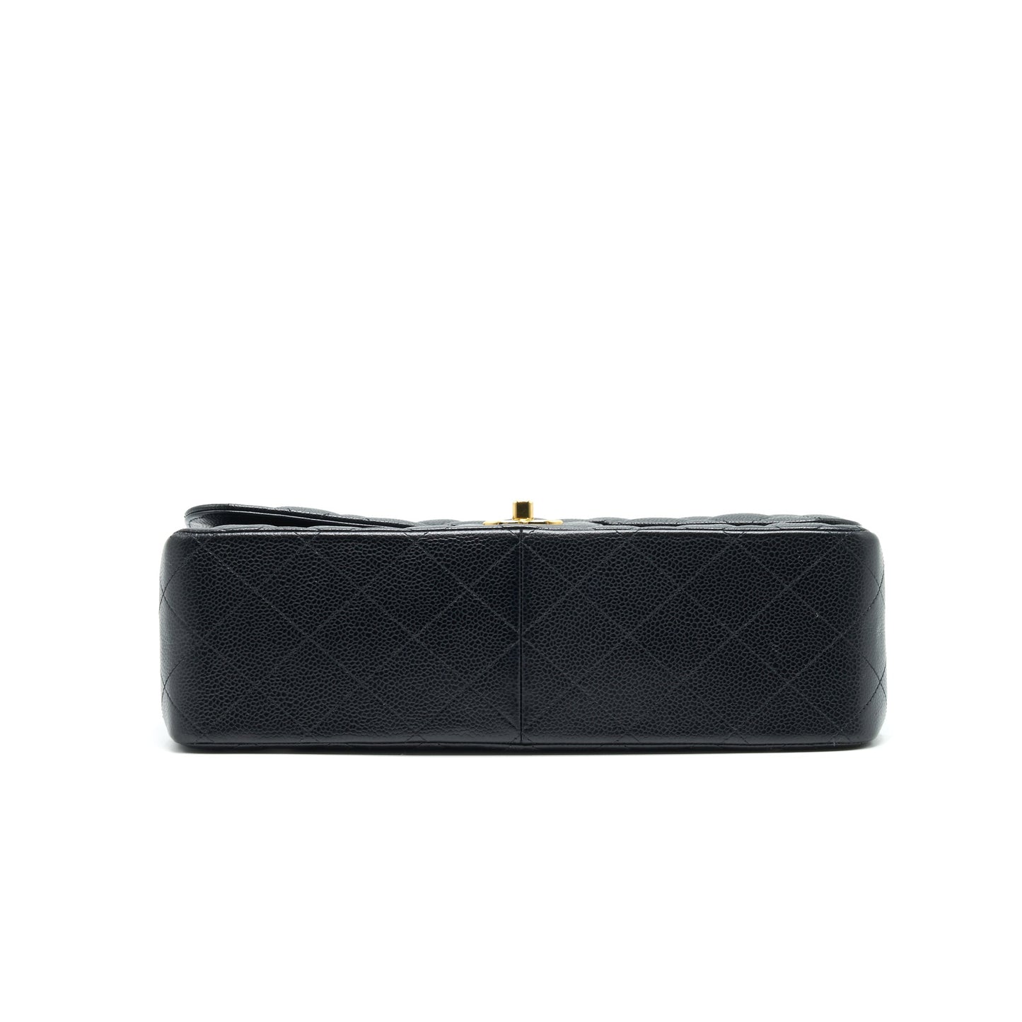 CHANEL CLASSIC JUMBO DOUBLE FLAP BAG BLACK CAVIER GHW