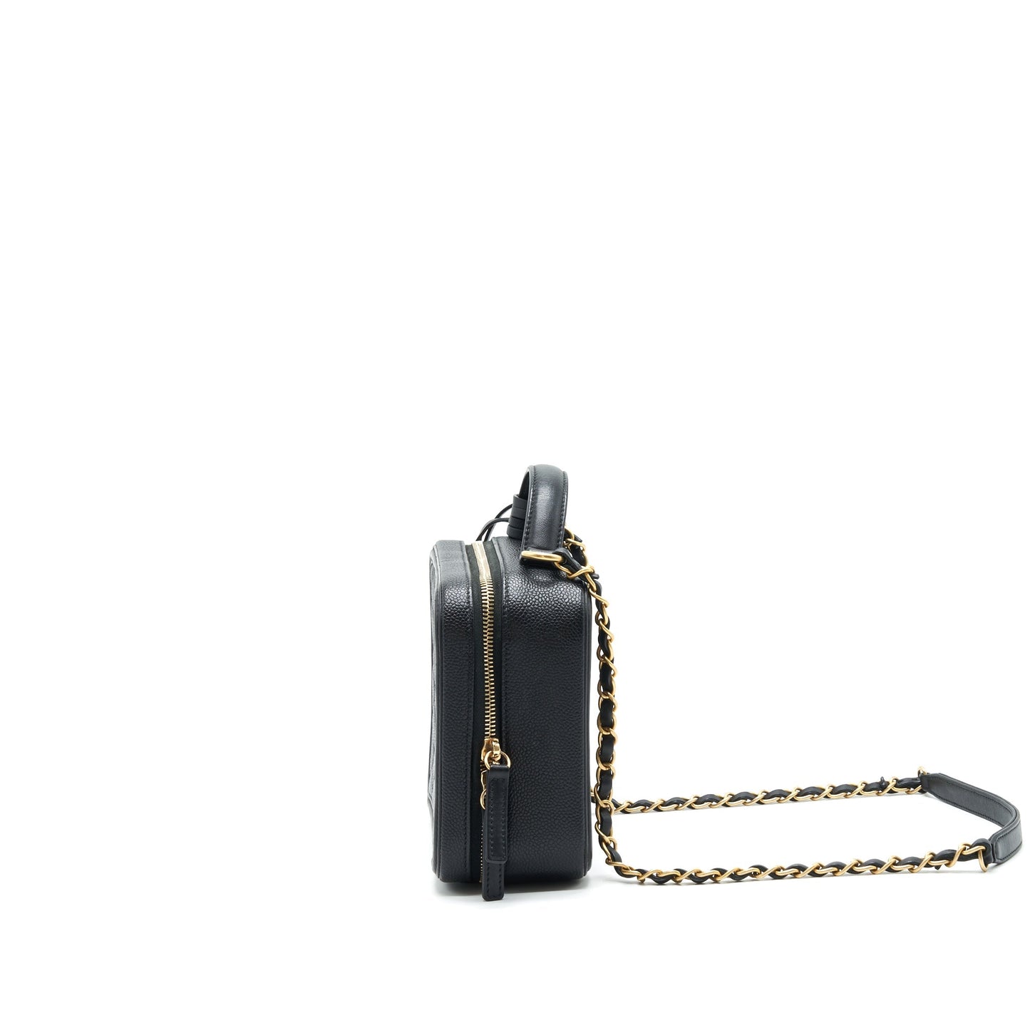Chanel Cavia Leather Vanity Bag Black GHW
