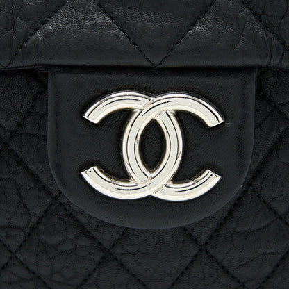 Chanel Quilted Chain Around MAXI Flap Bag Lambskin Black SHW