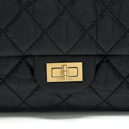 Chanel 2.55 226 Reissue Double Flap Bag Calfskin Black GHW