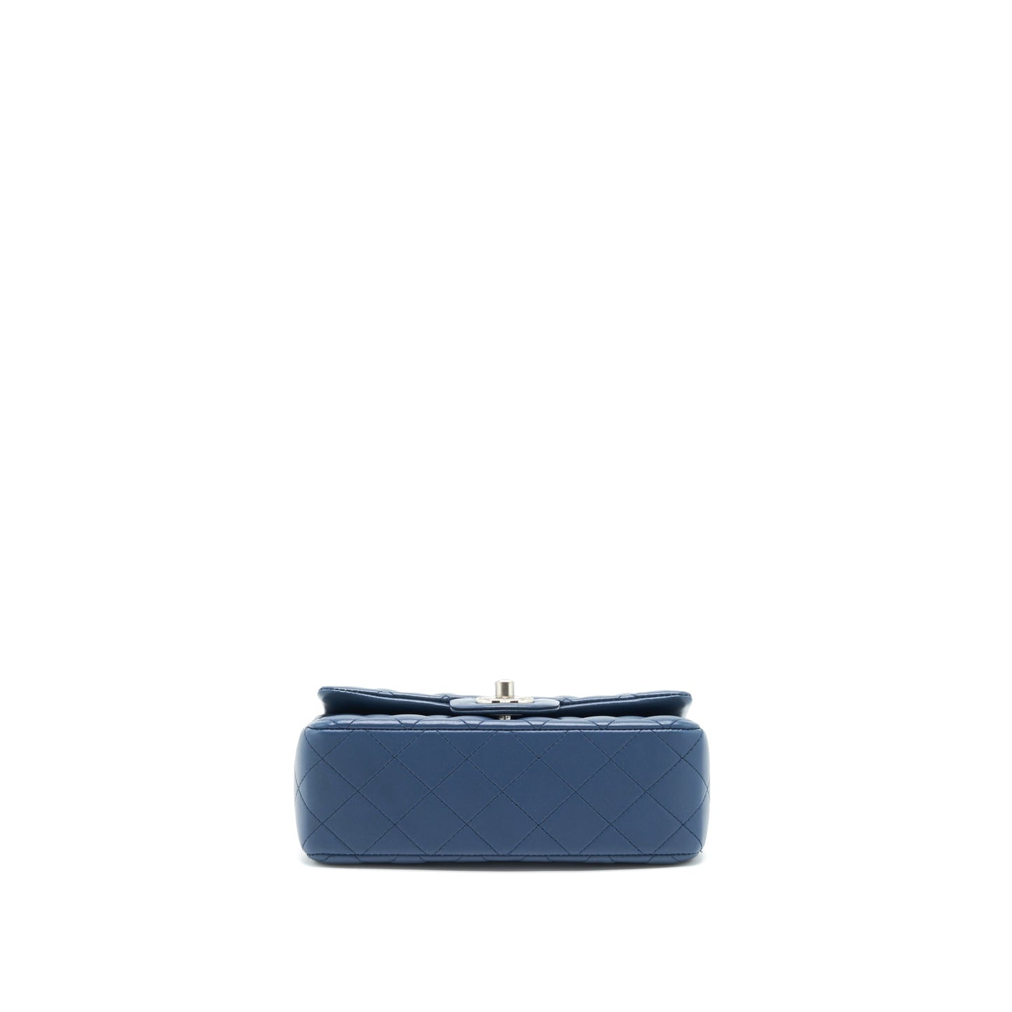Chanel Mini Rectangular Flap bag Lambskin Blue SHW