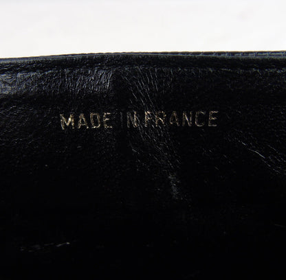 CHANEL black lizard exotic leather flap bag - vintage