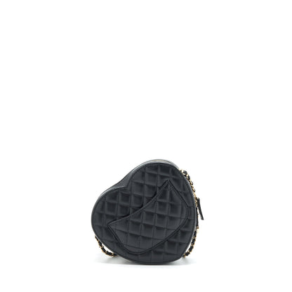Chanel 22S Heart Bag Lambskin Black LGHW