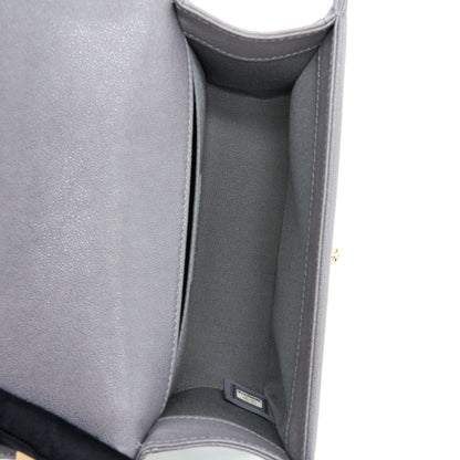 Chanel Small Boy Bag Caviar Grey LGHW