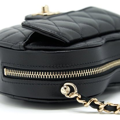 Chanel 22S Small Heart Bag Lambskin Black LGHW