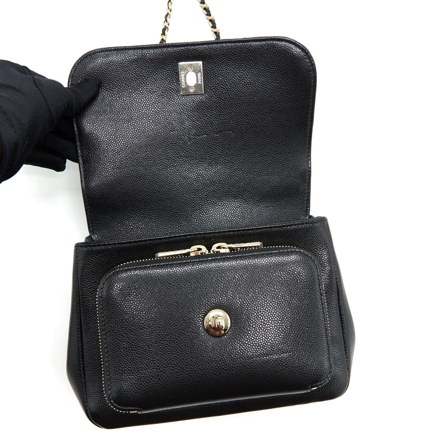 Chanel Small Business Affinity Caviar Black LGHW