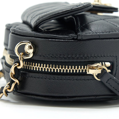 Chanel 22S Small Heart Bag Lambskin Black LGHW