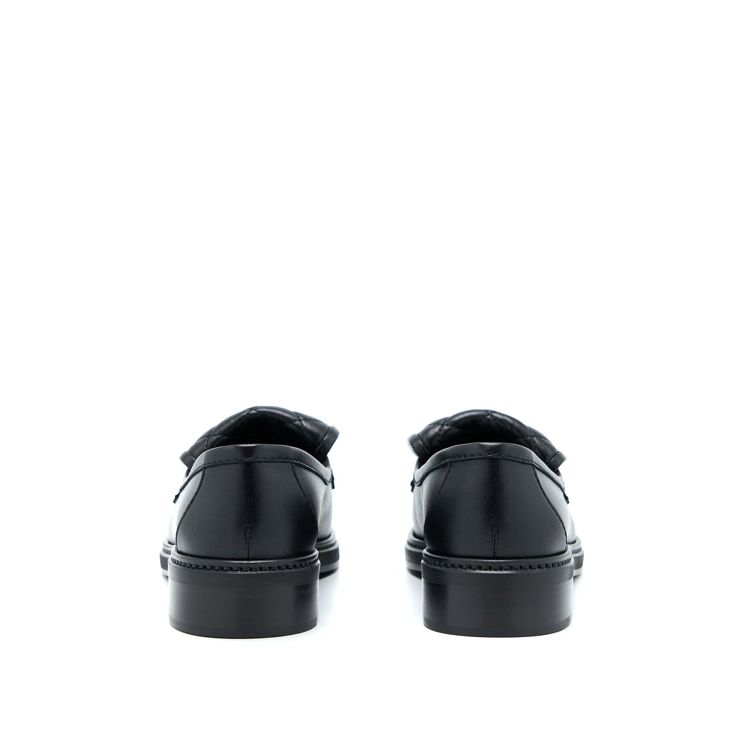 Chanel Size 38 CC Turnlock Loafers Black Quilted Leather LGHW