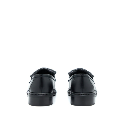 Chanel Size 38 CC Turnlock Loafers Black Quilted Leather LGHW