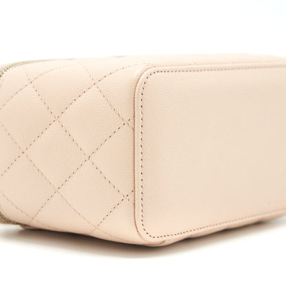 Chanel Long Vanity With Chain Caviar Beige LGHW