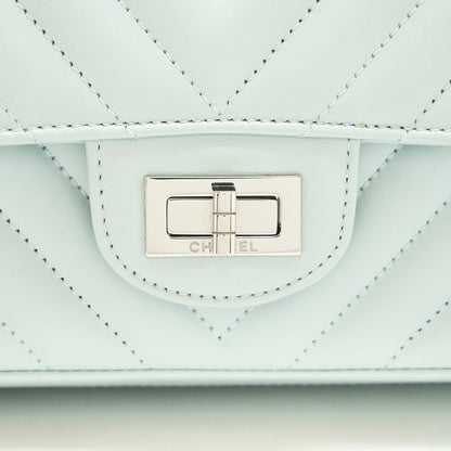 Chanel chevron mini 2.55 Reissue flap Bag Calfskin light blue SHW