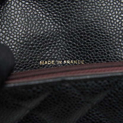 Chanel Classic Long Flap Wallet Caviar Black GHW