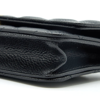 Chanel Classic Wallet On Chain Caviar Black GHW (Microchip)