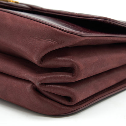 Chanel Seasonal Flap Bag Calfskin / Suede Leather Burgundy GHW