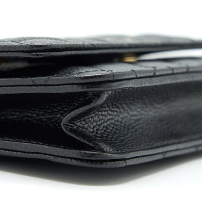 Chanel Classic Wallet On Chain Caviar Black GHW (Microchip)