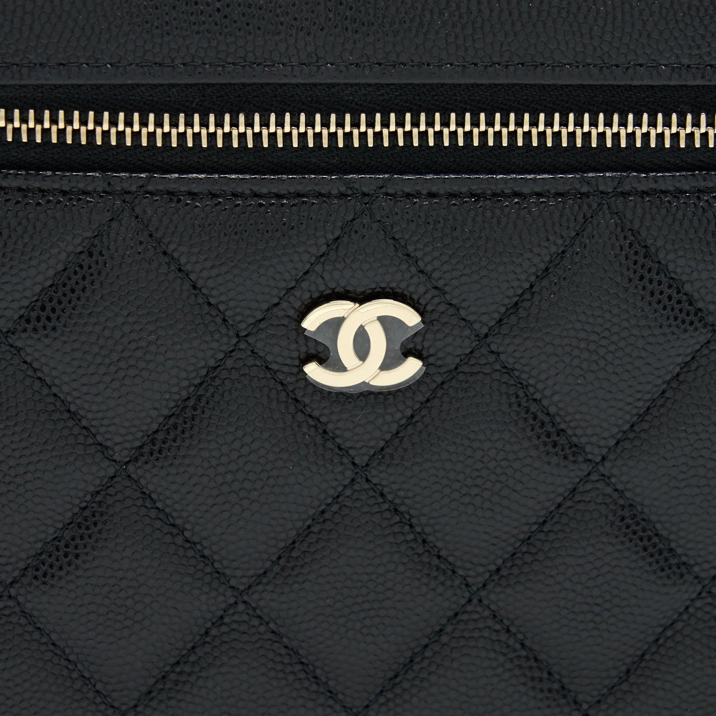 Chanel Top Handle Vanity Case Caviar Black LGHW