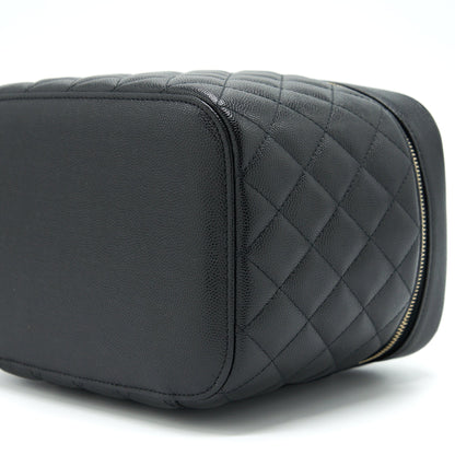 Chanel Top Handle Vanity Case Caviar Black LGHW
