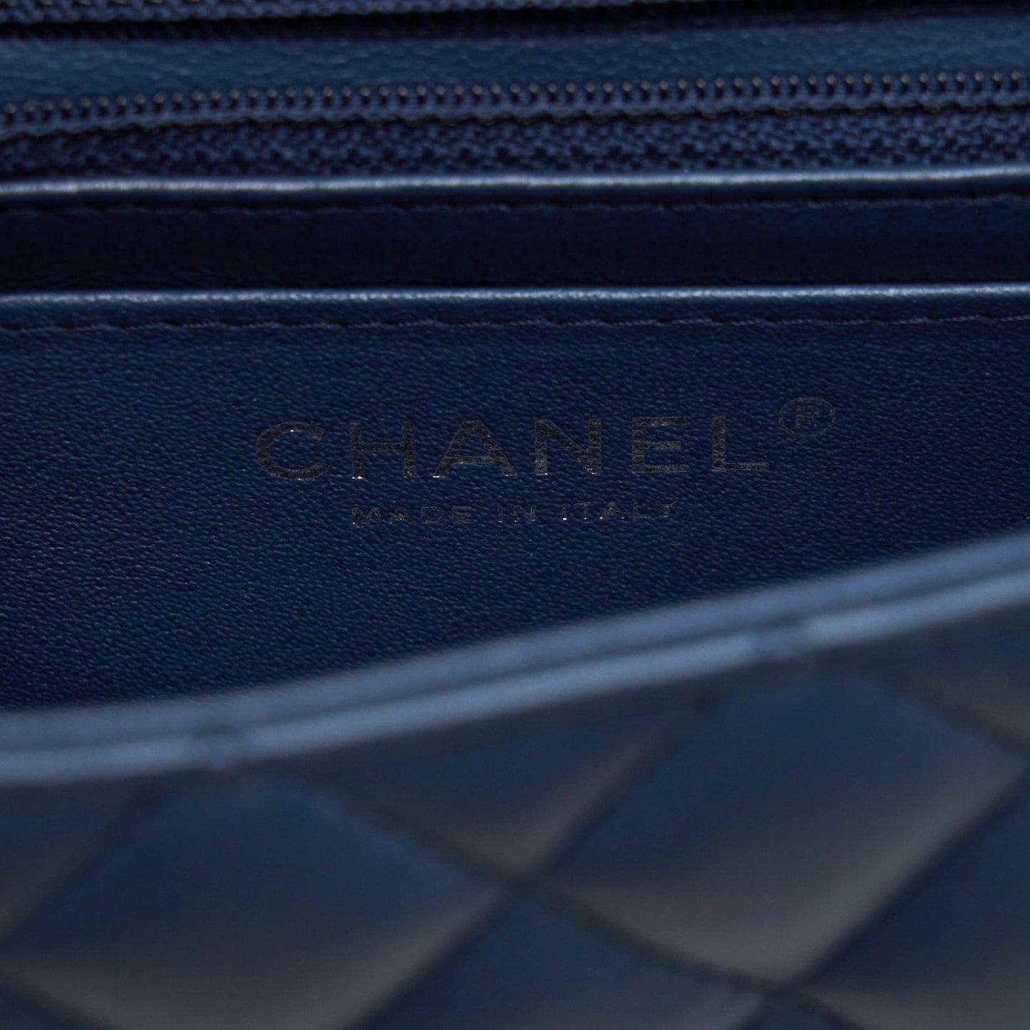 Chanel Mini Rectangular Flap bag Lambskin Blue SHW